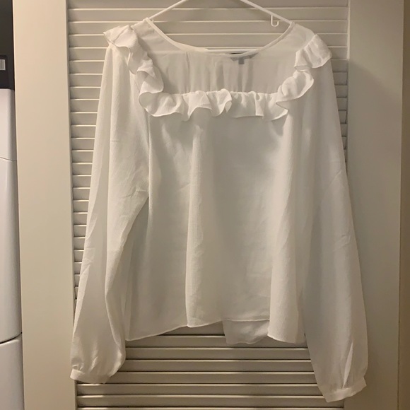 White sheer blouse size 18 - Picture 1 of 3